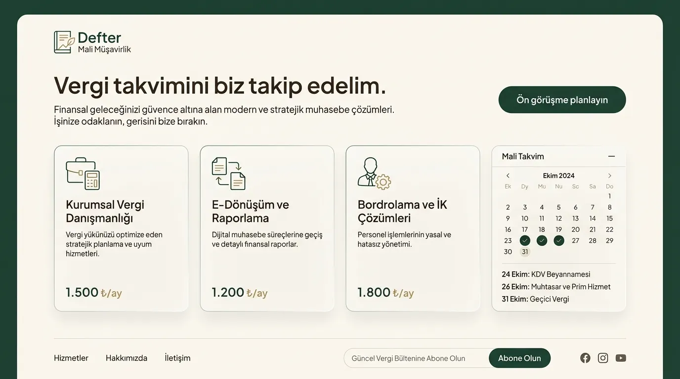 Accounting and tax advisory site design preview