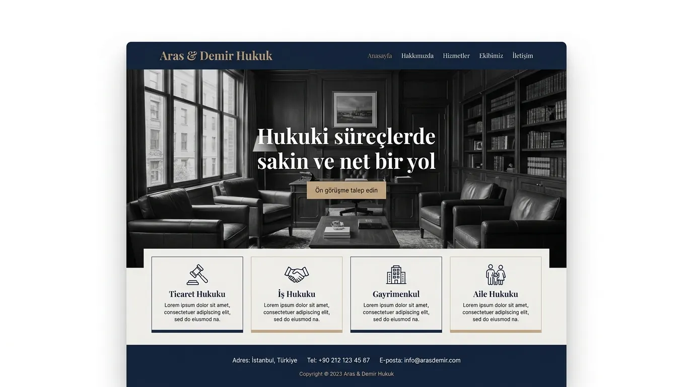 A calm, trustworthy law firm site design preview