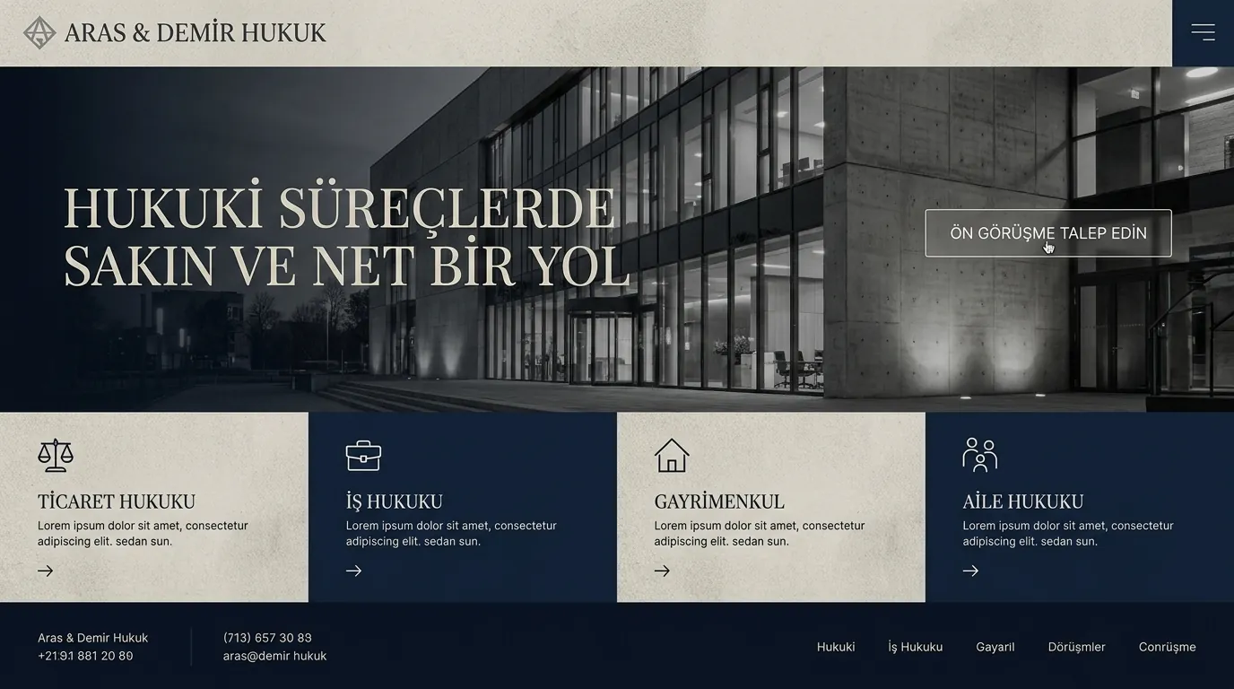 A calm, trustworthy law firm site design preview